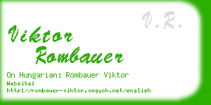 viktor rombauer business card